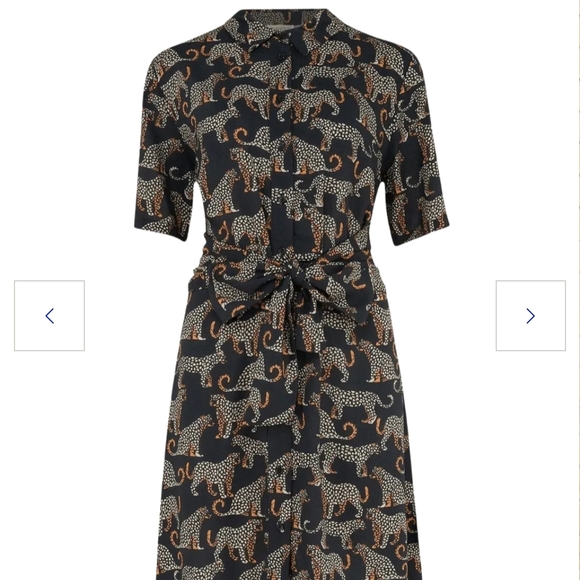 Sugarhill Brighton Dresses & Skirts - Sugarhill Shirt Dress Dessie With Leopard Spots Size 14 Excellent Condition